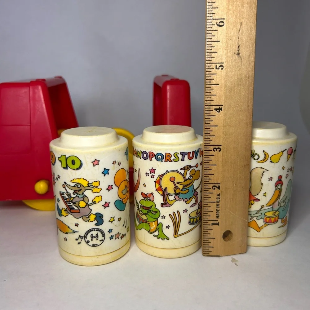 Rhythm Rollers Johnson &‎ Johnson Developmental Toy 1980s Red Truck Vintage